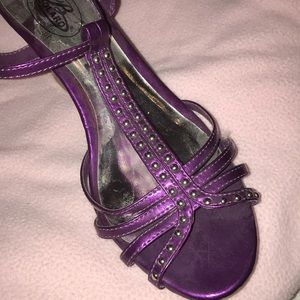 Purple Wedge Sandals